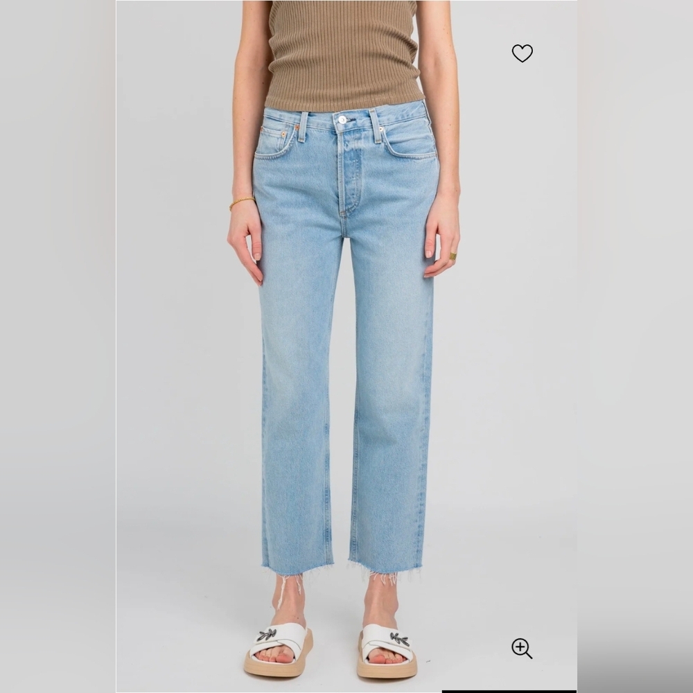 Citizens of HumanityFlorence Wide Leg Straight Jean In Light Blue Wash Size 29